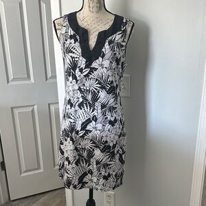 Tommy Bahama Black and White Patterned Dress
